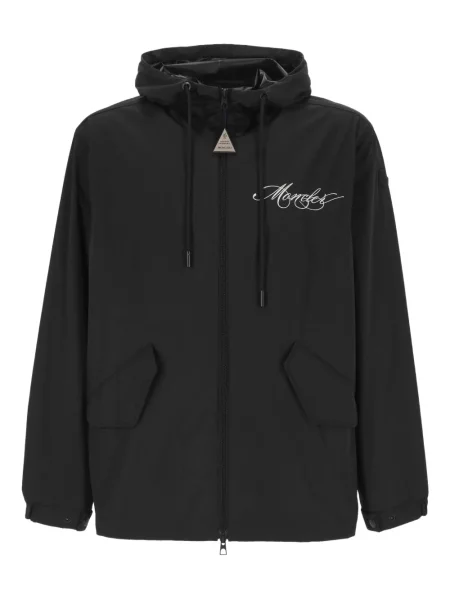 Geacă Moncler cu glugă negru