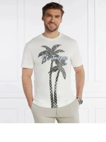 Joop! Tricou Bardo | Modern fit alb