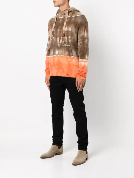 Kašmírová mikina s kapucí Amiri hnědá