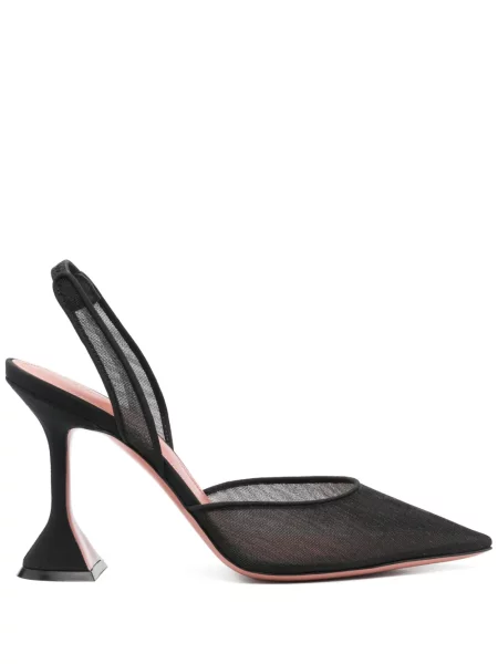Pantofi cu toc Amina Muaddi slingback negru