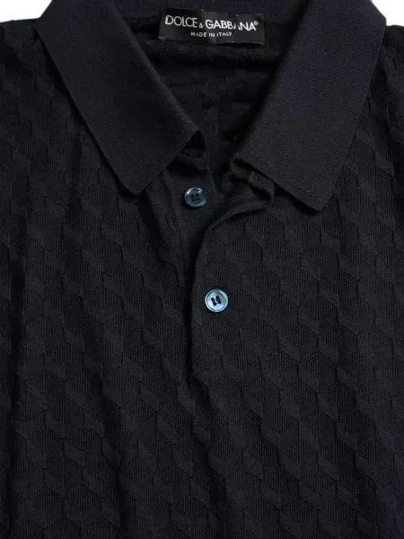 Μεταξωτό μικρός polo Dolce & Gabbana μπλε