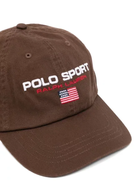 Ленена риза Polo Ralph Lauren бродирана кафяво