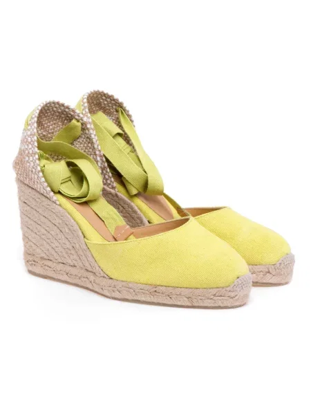 Espadryle Castaner na koturnie żółte