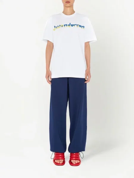 Raštuotas bėgimas marškinėliai Jw Anderson balta
