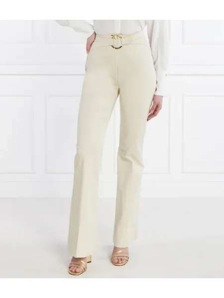 Pinko Pantaloni cu cordon | flare fit | high waist bej