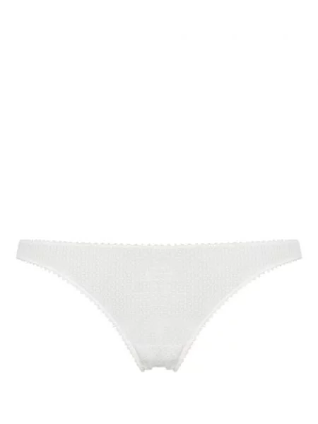 Chiloți tanga Kiki De Montparnasse transparente alb