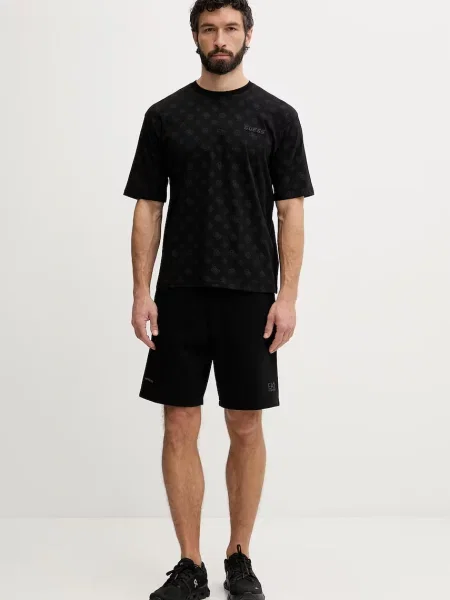 Guess Majica Relaxed Fit črna