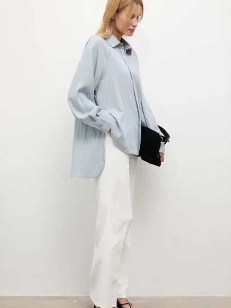 Answear.LAB camasa marin cu guler clasic relaxed albastru