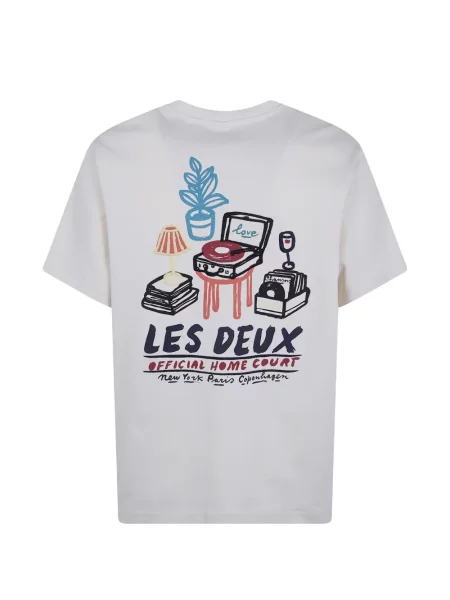 Tricou Les Deux cu imagine alb