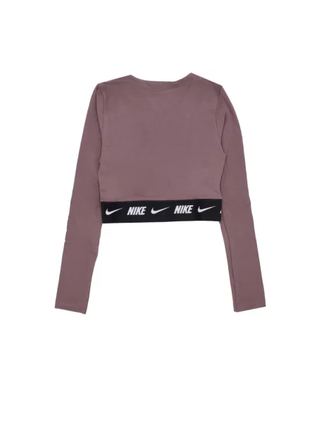Krótki top sportowy Nike fioletowy