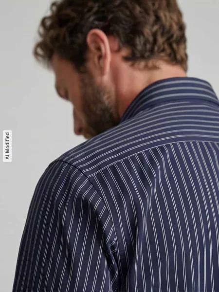 Body Koszula biznesowa o kroju slim fit z mieszanki bawełny Olymp Level 5 granatowa
