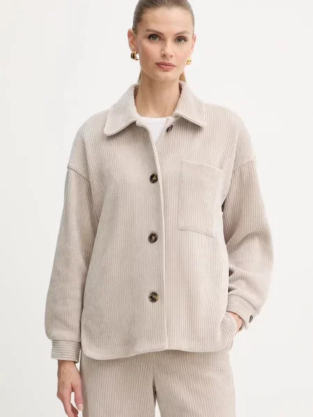 Marella geacă din velur Emme by Marella de tranziție oversize bej