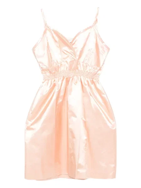 Rochie mini Miu Miu din satin de costum portocaliu