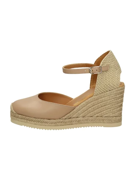 Espadryle Unisa skórzane brązowe