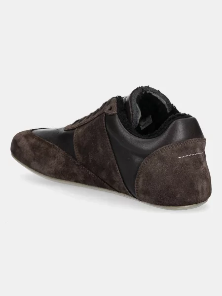 Кожаные кроссовки Mm6 Maison Margiela черные