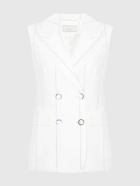 Жилет у смужку з вовною Peserico білий