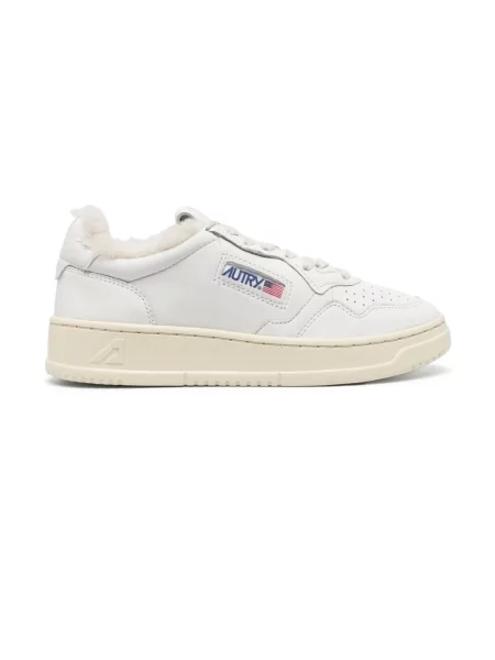 Sneakersy Autry z owczej skóry białe