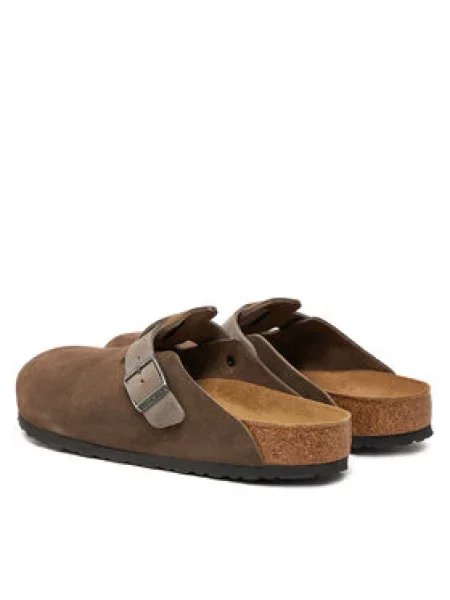 Semišové šľapky Birkenstock Boston hnedá