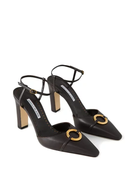 Dirželis bateliai Manolo Blahnik apkarpytas ruda