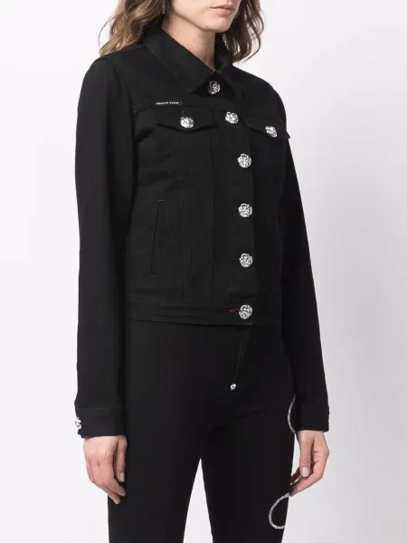 Kurtka jeansowa Philipp Plein czarna