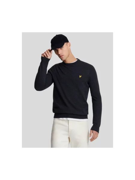 Sweter Lyle & Scott wełniany niebieski