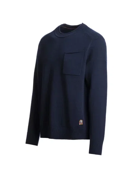 Pulover Parajumpers cu decolteu rotund albastru