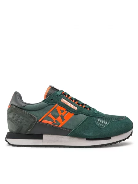 Sneakersy Napapijri skórzane zielone