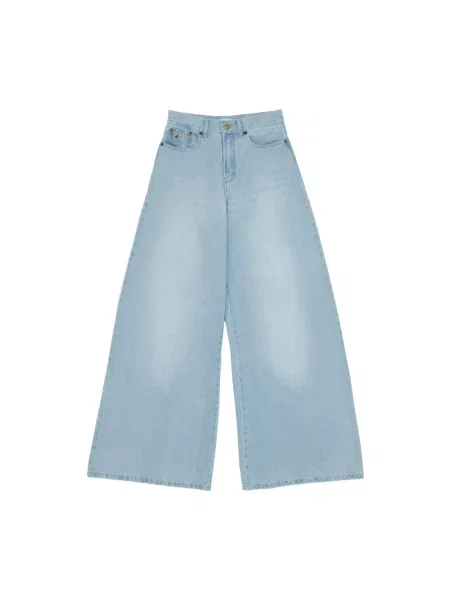 Lniane jeansy Lois niebieskie