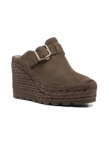 Chodaki Stella Mccartney zamszowe brązowe