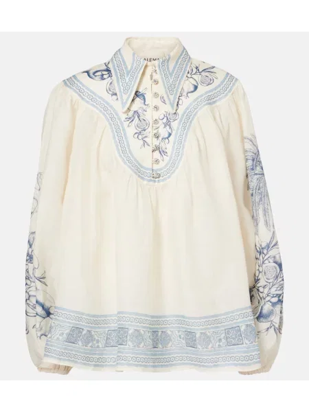 Bluză Alemais cu imagine alb