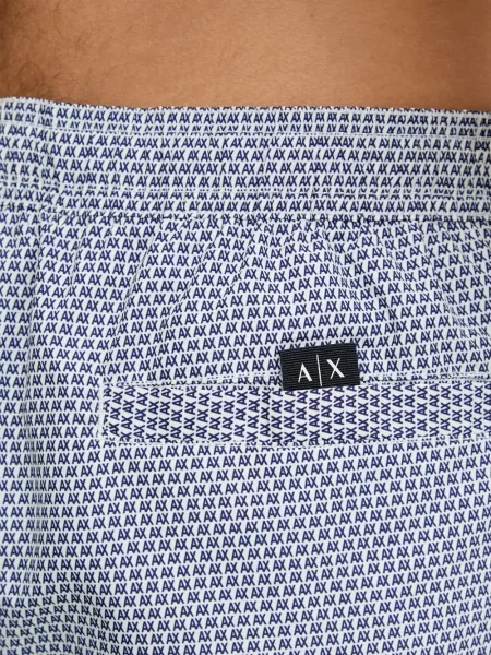 Slip de baie Armani Exchange cu imagine cu cordon gri
