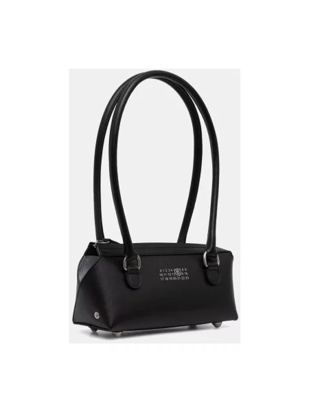 Torebka bagietka Mm6 Maison Margiela skórzana czarna