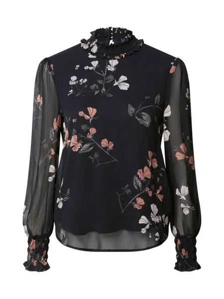VERO MODA Bluză VMSMILLA albastru noapte / gri / roz pal alb