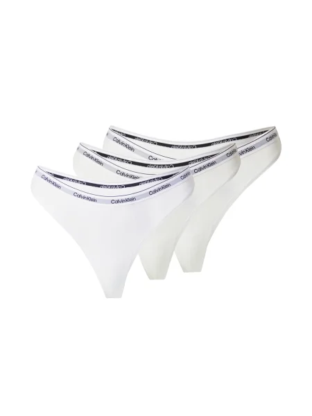 Calvin Klein Tanga negru natural alb