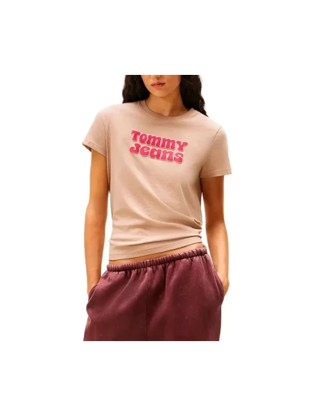 Polo majica Tommy Jeans bež