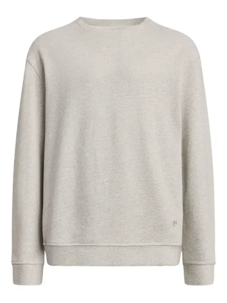Hanorac crewneck 12 Storeez cu decolteu rotund lung gri