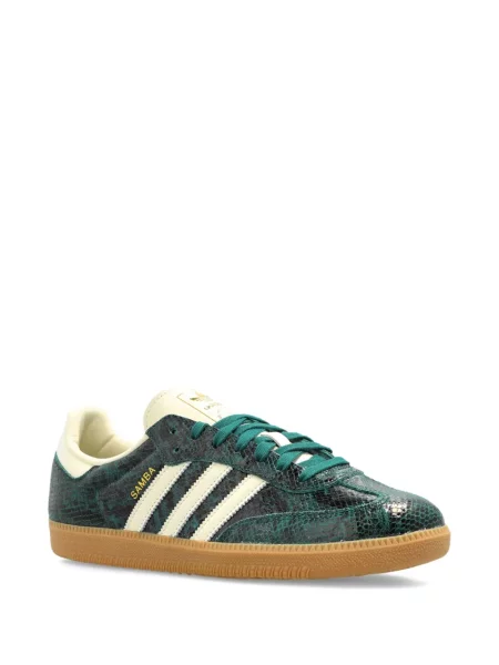 Pantaloni Adidas cu model leopard din jerseu roșu