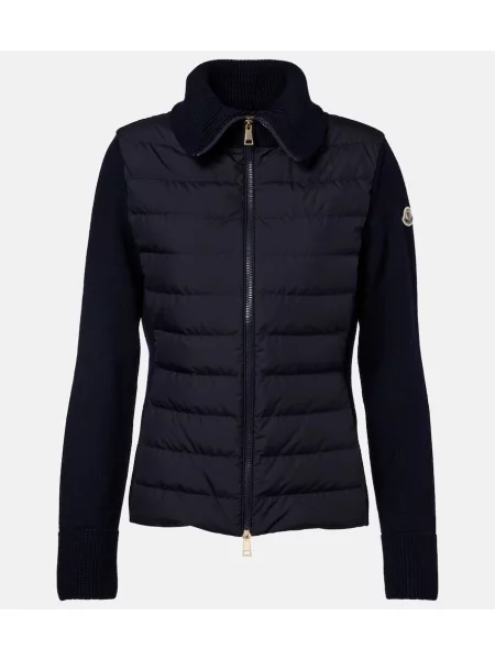 Geacă cu puf Moncler albastru