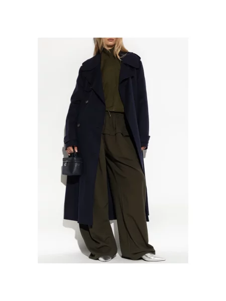 Płaszcz Stella Mccartney wełniany niebieski