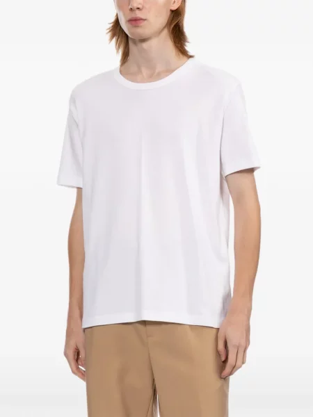 Scurt tricou A.p.c. cu decolteu rotund alb