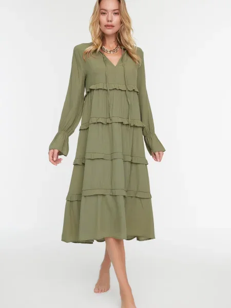 Sukienka maxi Trendyol z falbankami