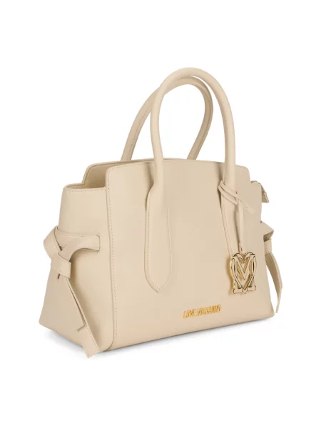 Torebka Love Moschino z logo beżowa