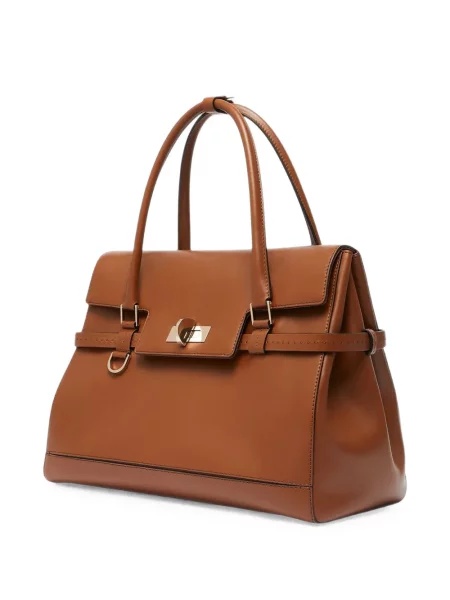 Geantă shopper Max Mara din piele maro