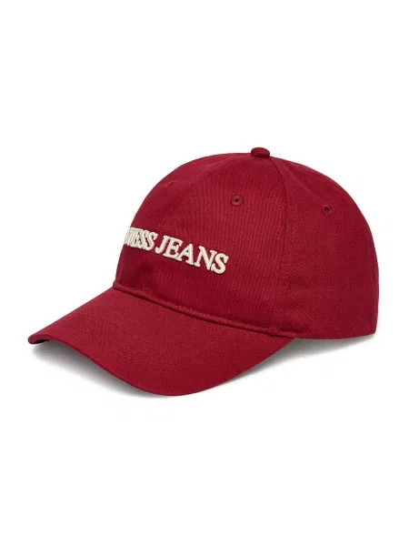 Czapka z daszkiem Guess Jeans czerwona
