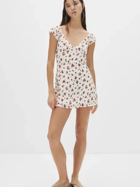 Pull&Bear Ruha konyak / brokát fehér