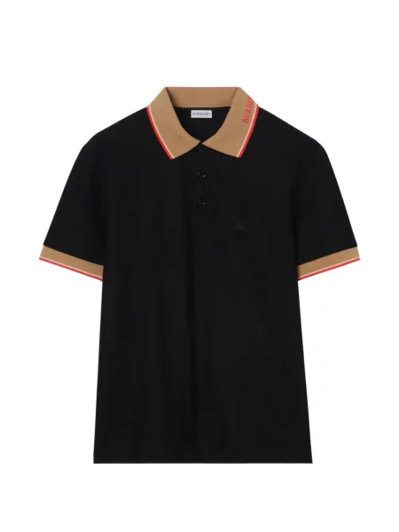 Gulerat polo Burberry cu autograf negru