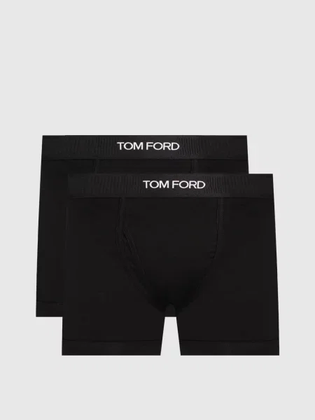 Набір чорних трусів-боксерів з контрастним візерунком логотипа Tom Ford чорний
