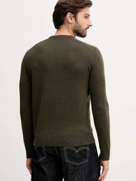Шерстяной легкий свитер United Colors Of Benetton красный