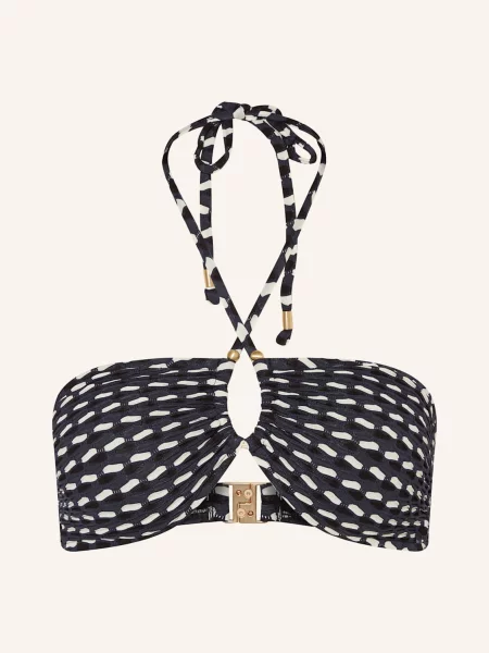 Seafolly Góra Od Bikini Bandeau Mala schwarz czarne