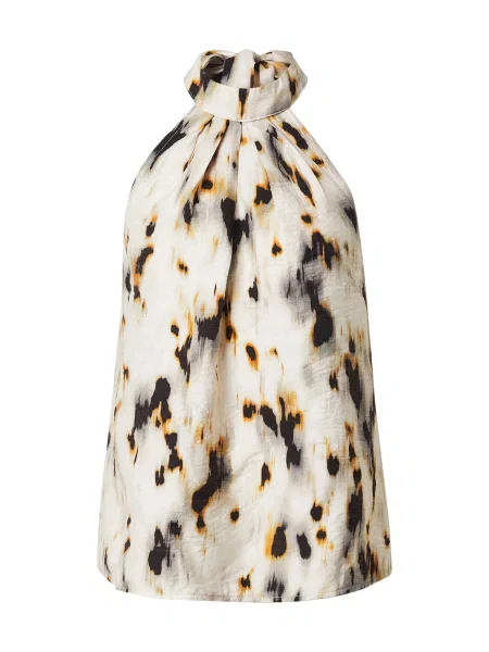 Co'couture Top Elisa šafran / crna / prljavo bijela